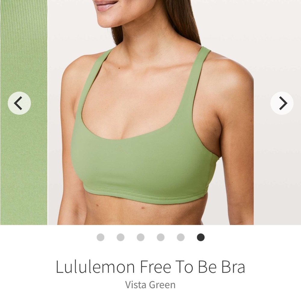 Lululemon Vista Green Free to Be Bra
